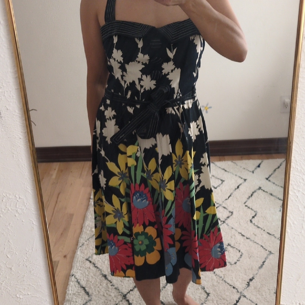 Floral Black Dress